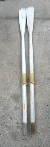 Pair white wooden - pair,