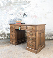 Antique Edwardian Solid Oak 9