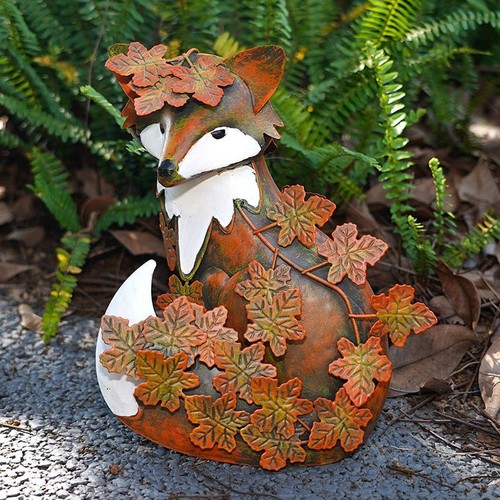 Fox garden statue iron - fox,