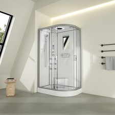 Steam Shower Cabin 1200x800mm Modern Spa Room Cubicle Enclosure Bathroom Pod L/R