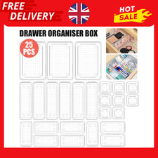 25PCS Clear Drawer Organizer