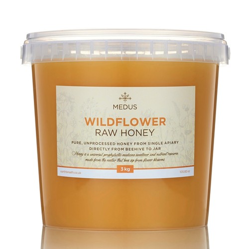 Raw organic honey 3kg - -, 24kg