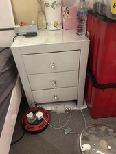 Glass Mirrored Bedside Tables