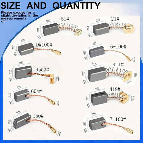 50pcs electric motor carbon - 50pcs,