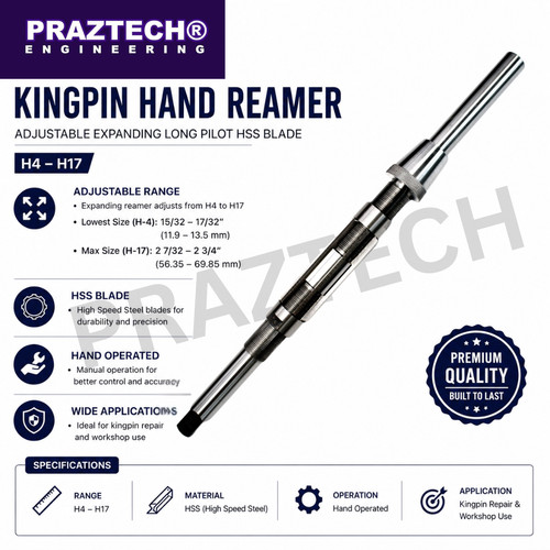 Kingpin hand reamer adjustable - hand,