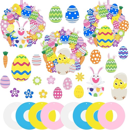 Pieces easter wreath crafts - easter,