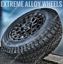 17" Black Swamper Alloy Wheels Ford Transit Mk6 Mk7 Mk8 + General Grabber Tyres