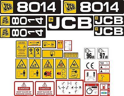 Jcb 8014 mini - decal, set