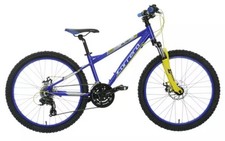 Carrera Blast 24" Hybrid Bike Unisex Kids Road Mountain Bike Blue Yellow Free📮