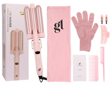 3 Barrel Hair Waver Curler Kit Mermaid Curling Wand Ceramic Coated - 25mm Barrel