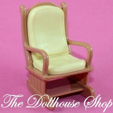 Fisher Price Loving Family Dollhouse Nursery Brown Yellow Rocking chair