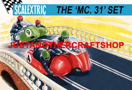 Scalextric poster motorcycle - scalextric,