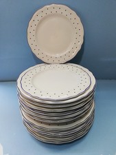 RICHARD GINORI 14 DISH ANTIQUE SHOWER DROPS POLKA DOT EDGE BLUE WIRE BOTTOMS