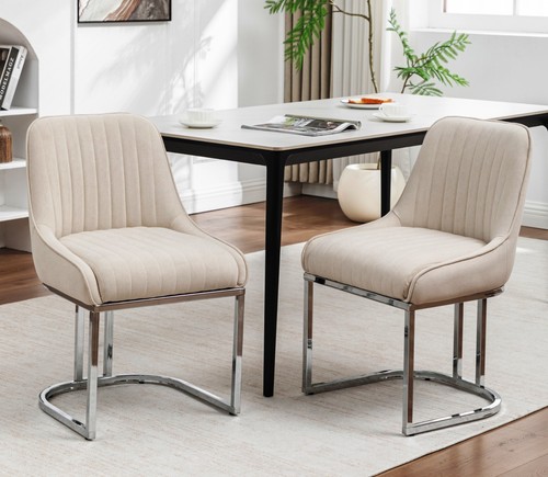 Beige velvet dining - 2,