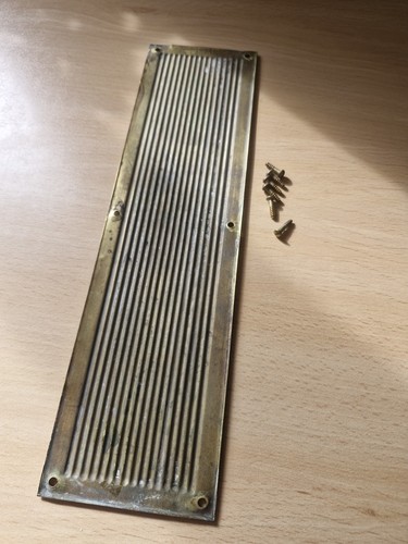 Brass antique ribbed door - antique,