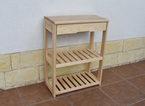 Oak shoe cabinet - oak, wood