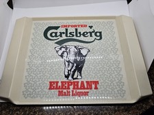 Vintage Imported Carlsberg Elephant Malt Liquor Plastic Beer Tray Display Sign
