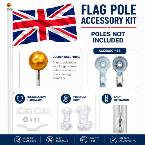 Flag pole tool set - pole,
