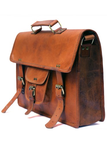 Genuine brown vintage leather - genuine,