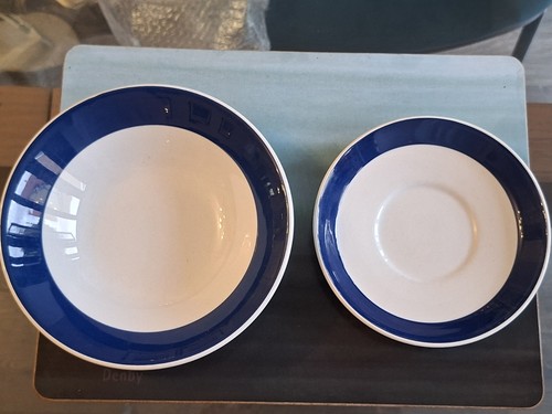 Green cornishware bowl - g,