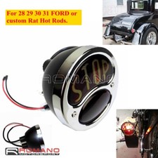 For Ford Model A 1928-1931 Custom Rat Hot Rods "Stop" Lens Brake Tail Lights 12V