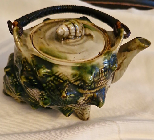 Ceramic seashell conch teapot - conch,