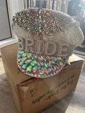 Women’s unisex silver  Bride Hat for Hen Party New n Box wedding jewels stylish 