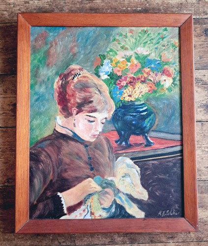 Vintage signed oil painting - oil,