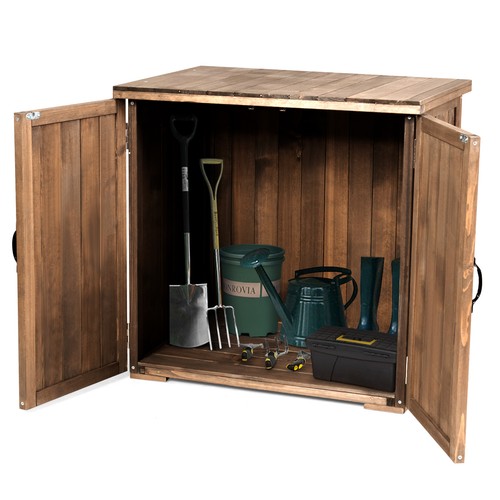 Outdoor wooden storage shed - wooden,