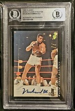 Muhammad Ali Autographed 1992 Classic World Class Athletes Card Beckett 15091496