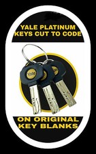 Yale Platinum Keys  Cut To
