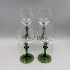 4 x Vintage Green Stemmed