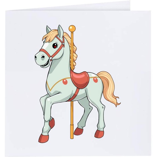 Carousel horse greeting - 'carousel,