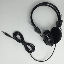 Black Wired Headphones Headset