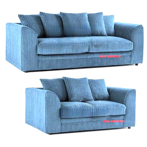 Sky blue jumbo cord corner - sky,