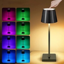 Rechargeable Table Lamp Cordless 16 RGB Colors Stepless Dimmable Touch Control