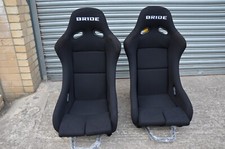 2x Large size Bride MR Full Black Sport. Fibre glass back. Bucket seats racing