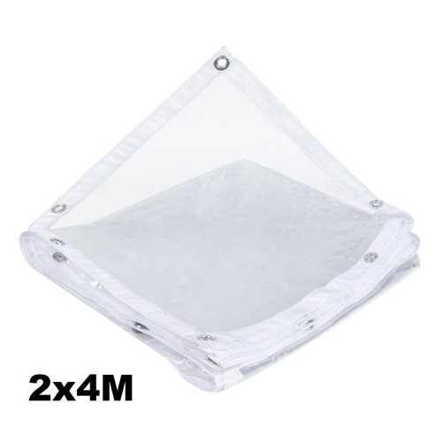 450gsm clear tarpaulin heavy - clear,