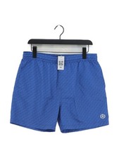 Henri Lloyd Men's Shorts L Blue Geometric 100% Polyester Sweat