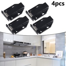 4PCS Door Push To Open Magnetic Cabinet Catch Heavy Duty Latch ABS Black UK