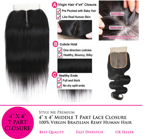 4x4 part lace closure - 4x4,