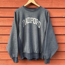 Vintage Y2K Radford University Champion College Sweatshirt Size Large Blue/Grey