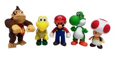 5pcs LARGE Mario Gift Toy Box Set Figures Toad Yoshi Donkey Kong 11-16cm 4-6"
