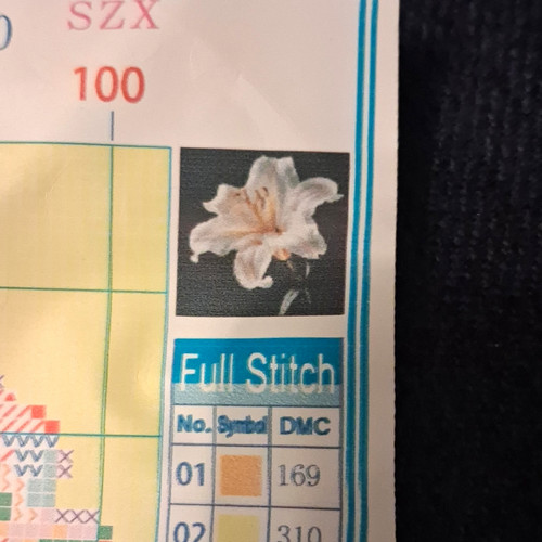 Lily flower cross stitch - stitch, kit