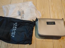 Versace fragrance Gold Clutch Shoulder Crossbody Handbag Gold Chain & Dust Bag