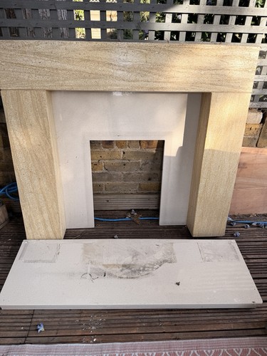 Marble fireplace surround set - fireplace,