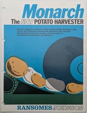 Original Ransomes Johnson Monarch Potato Harvester Brochure, 21003H, c 1960's