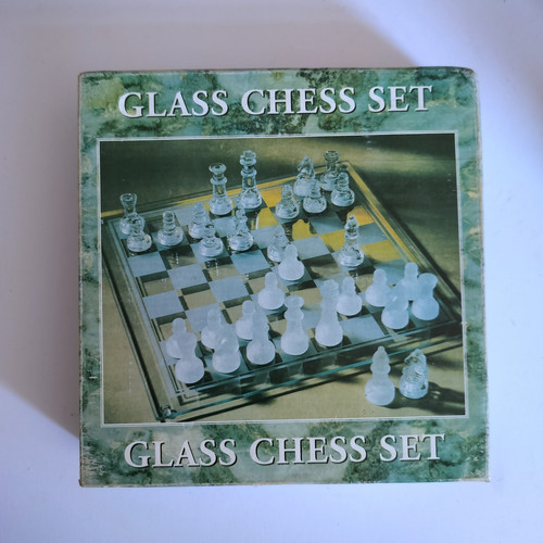 Vintage glass chess set - glass,
