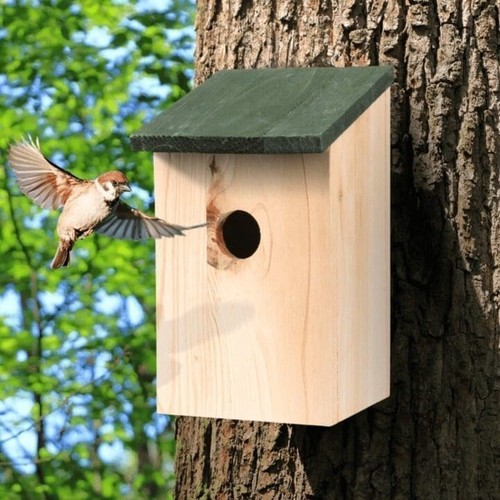 Wooden bird nesting - wooden, small