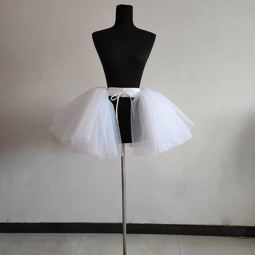 White crinoline pannier tulle - white,